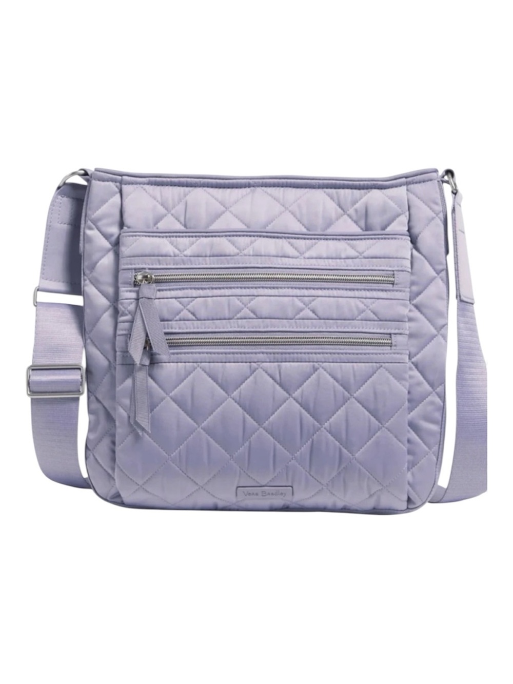 Vera Bradley Triple Zip Hipster Crossbody Bag in Lavender Sky